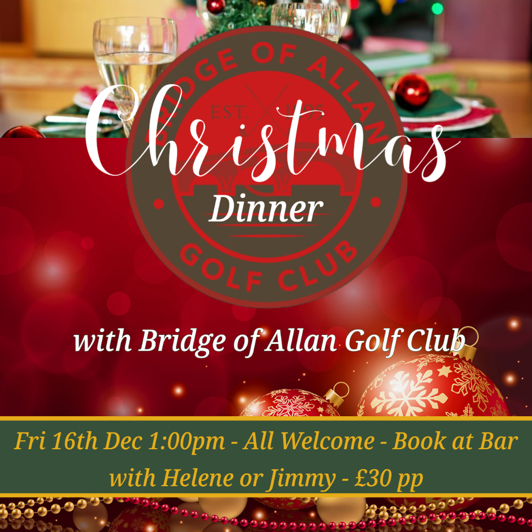 Christmas Dinner Invitation - Bridge of Allan Golf Club